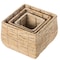 Vintiquewise Woven Square Flower Pot Planter with Leak-Proof Plastic Lining, PK 3 QI003833.3 - alternate 3
